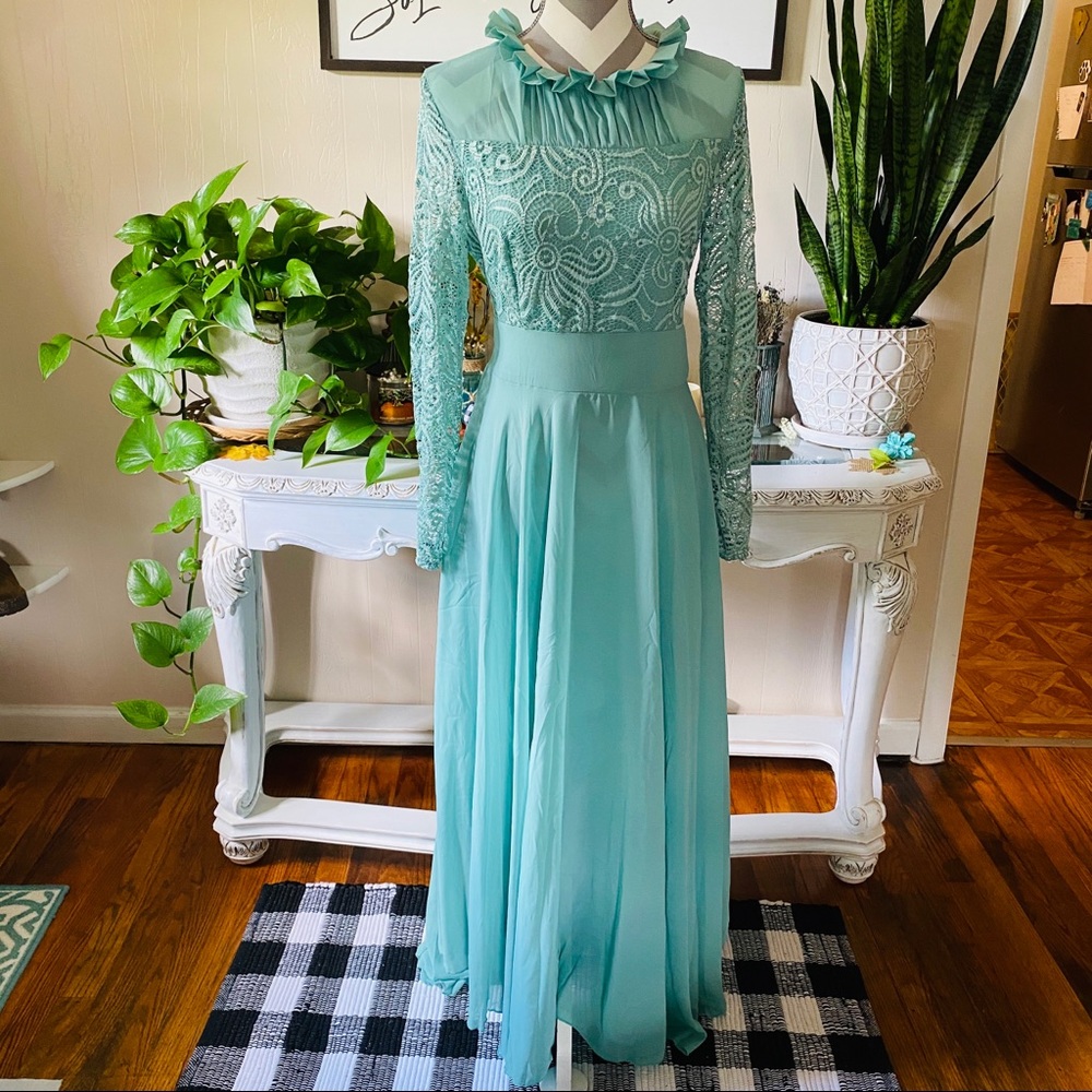 Vintage Floral Long Sleeve Dress